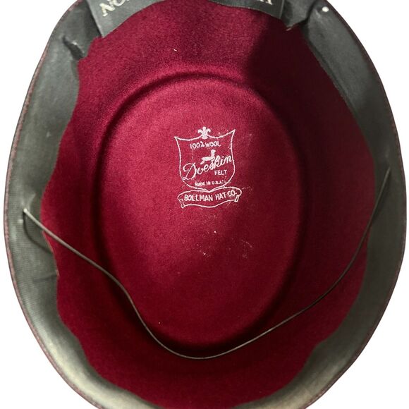 Vintage Whittall & Shon Doeskin 100% Felt Wool Burgundy Bollman Hat Co. USA - Picture 8 of 10